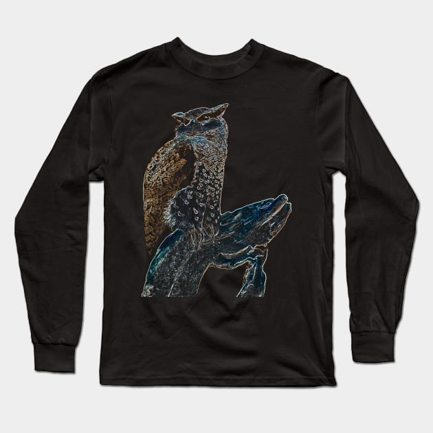 owl colored Long Sleeve T-Shirt by hottehue